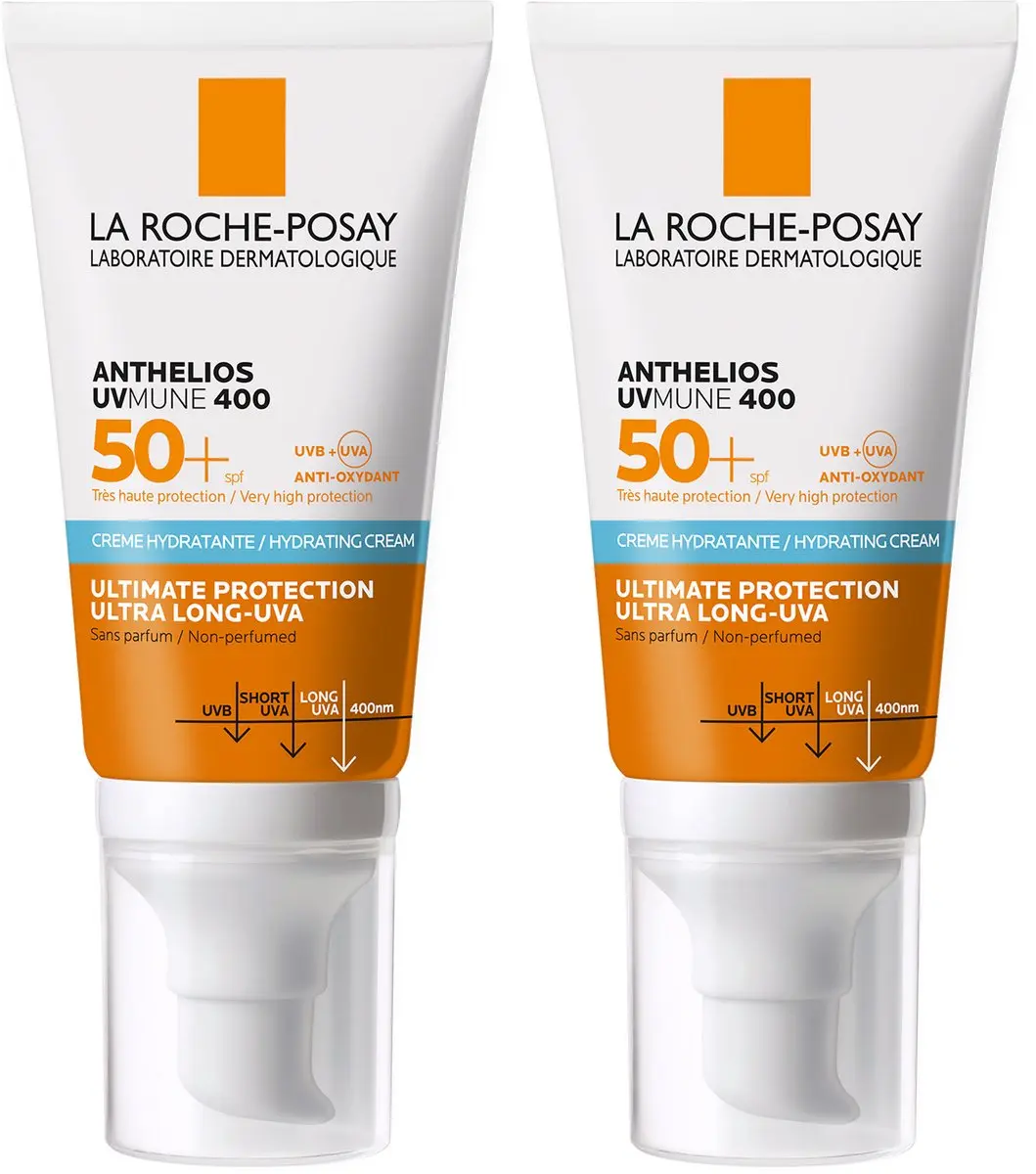 La Roche-Posay Anthelios UVMune 400 Gezicht Zonnebrandcrème SPF50+ - 2x50ml