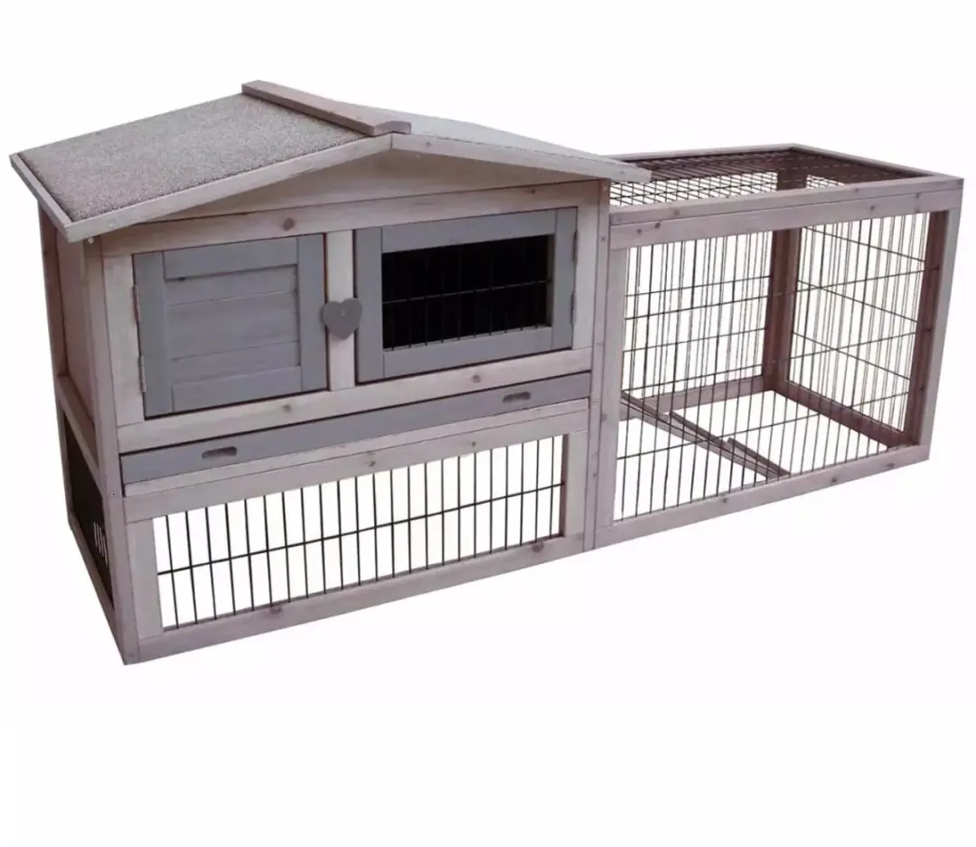 Flamingo Sunshine Cottage Konijnhok 155x53x70cm - Grijs