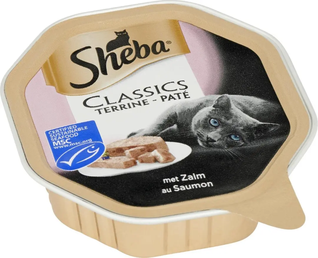 Sheba Classics Paté Zalm - 18x85g