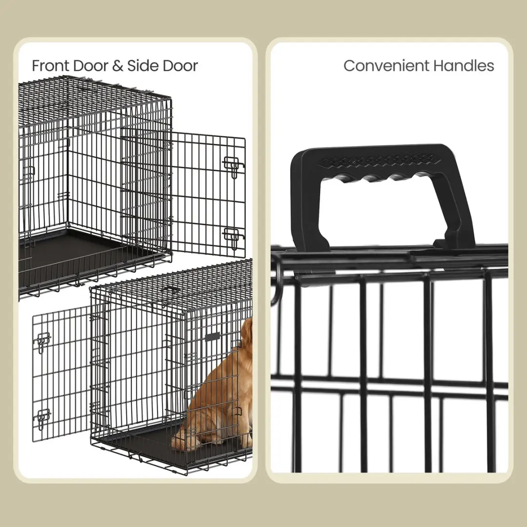 Songmics Opvouwbare Hondenbench XXL - 106x77,5x70cm - Zwart