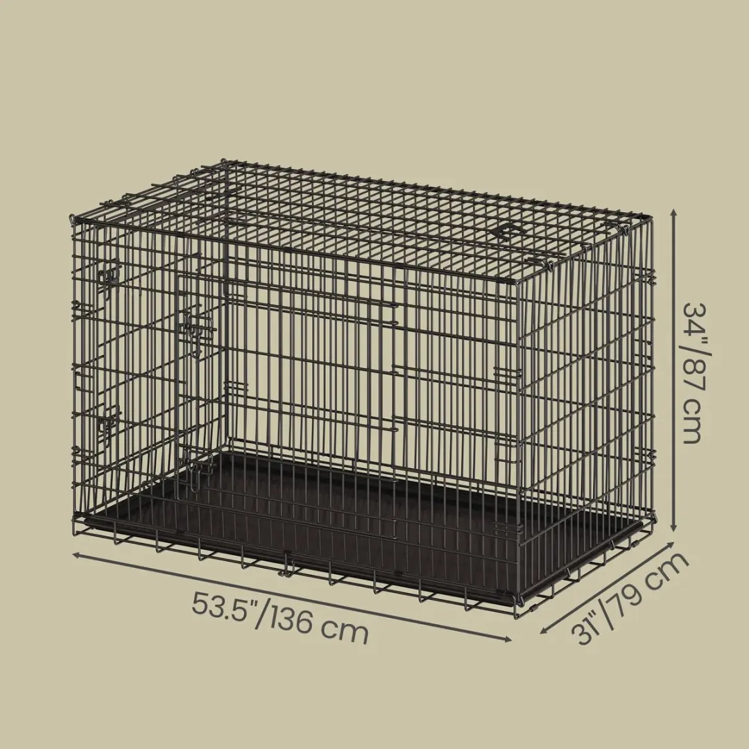 Songmics Opvouwbare Hondenbench XXL - 106x77,5x70cm - Zwart