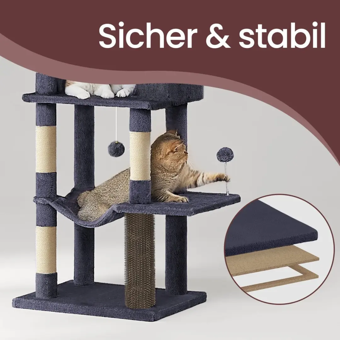 Songmics Krabpaal 175cm - 3 Ligplekken - Donkergrijs