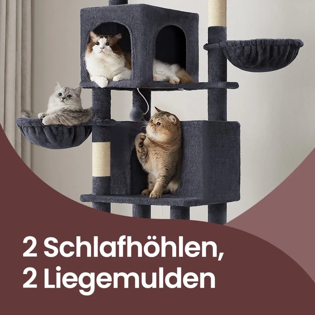 Songmics Krabpaal 175cm - 3 Ligplekken - Donkergrijs