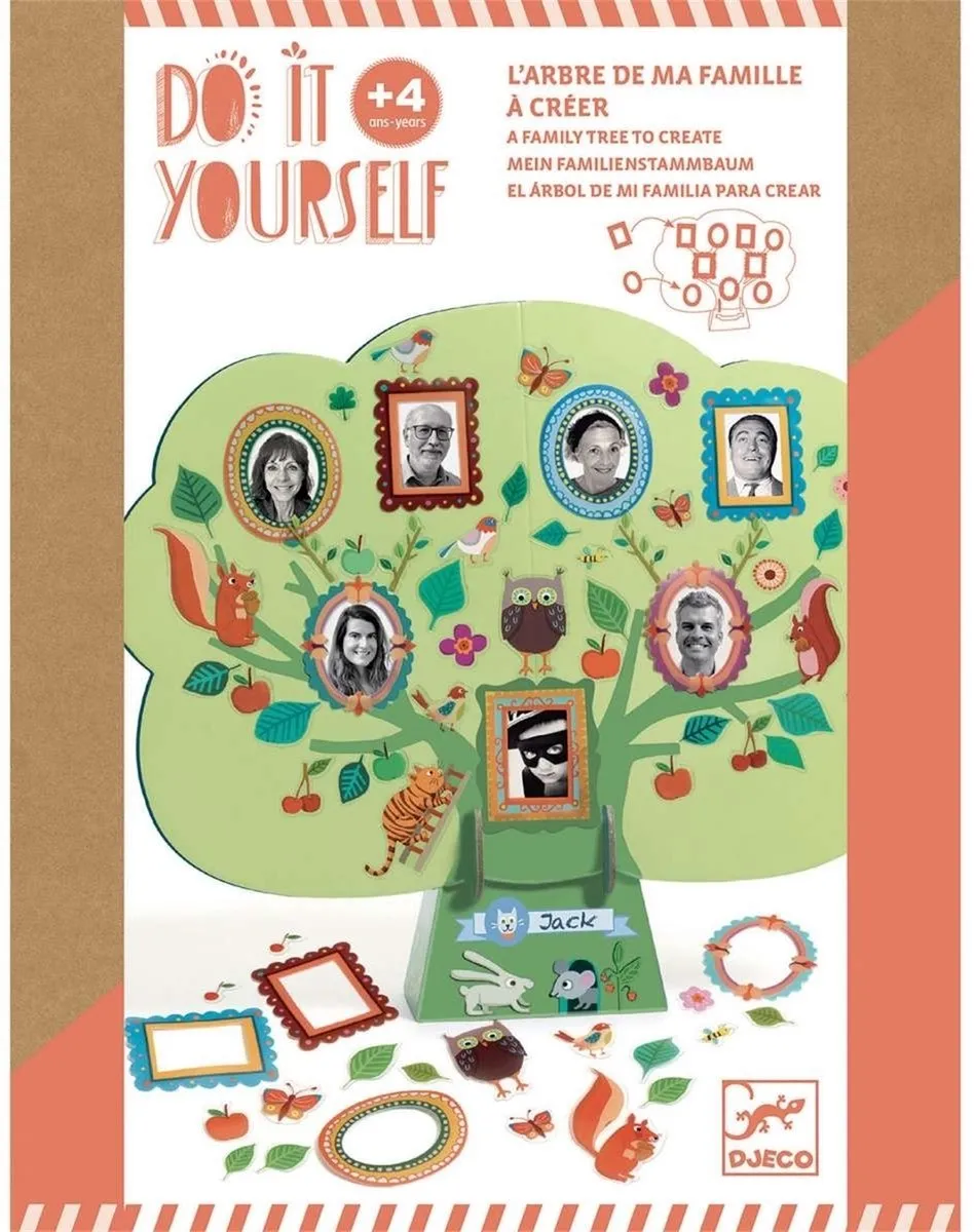 Djeco Do it Yourself Knutselpakket Stamboom - Multicolor