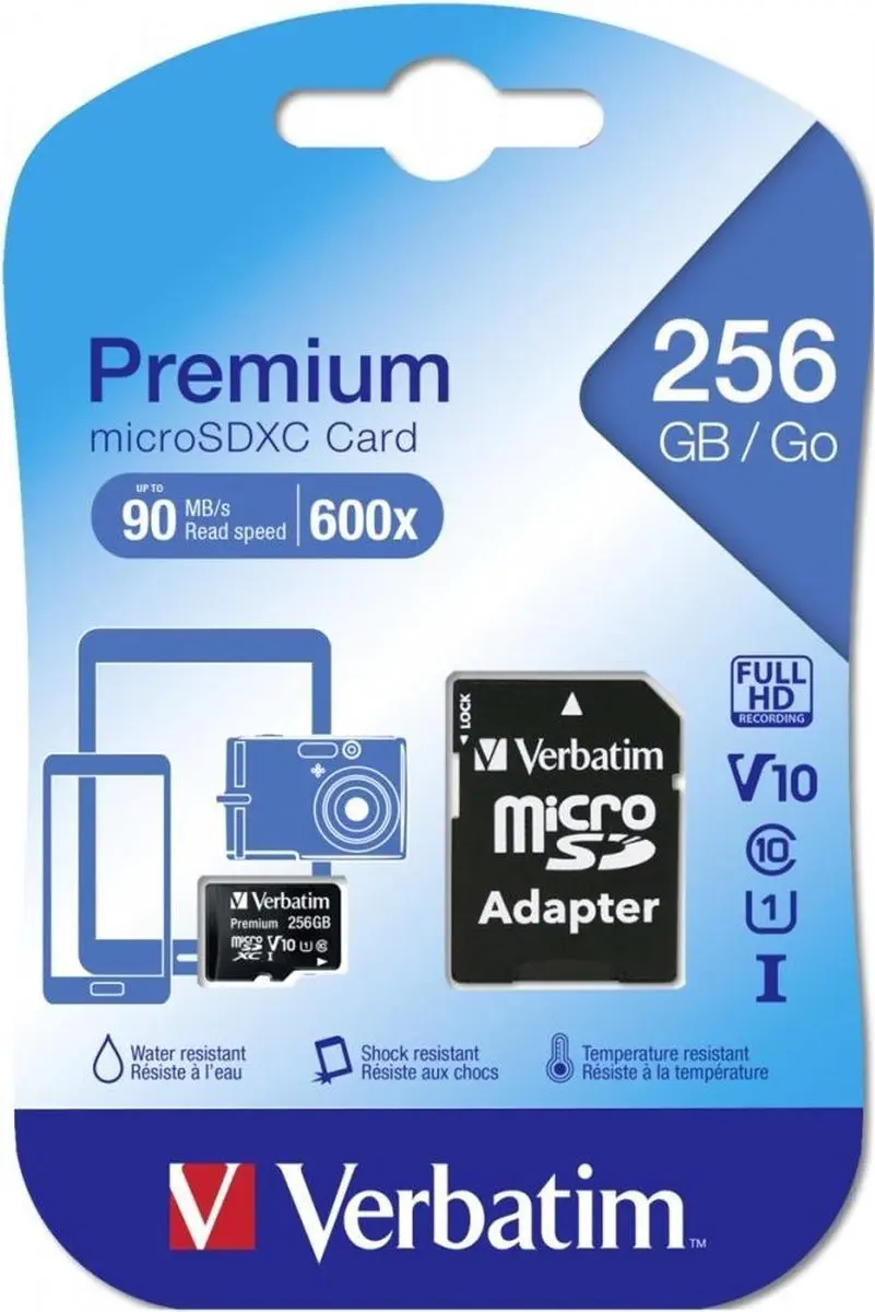 Verbatim Premium U1 MicroSDXC 256GB - Class 10
