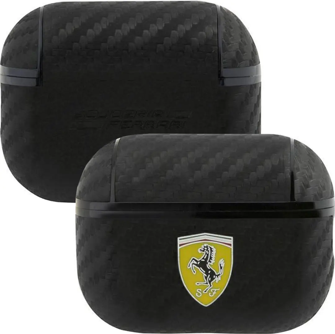 Ferrari Carbon AirPods Case Pro 2 - Zwart