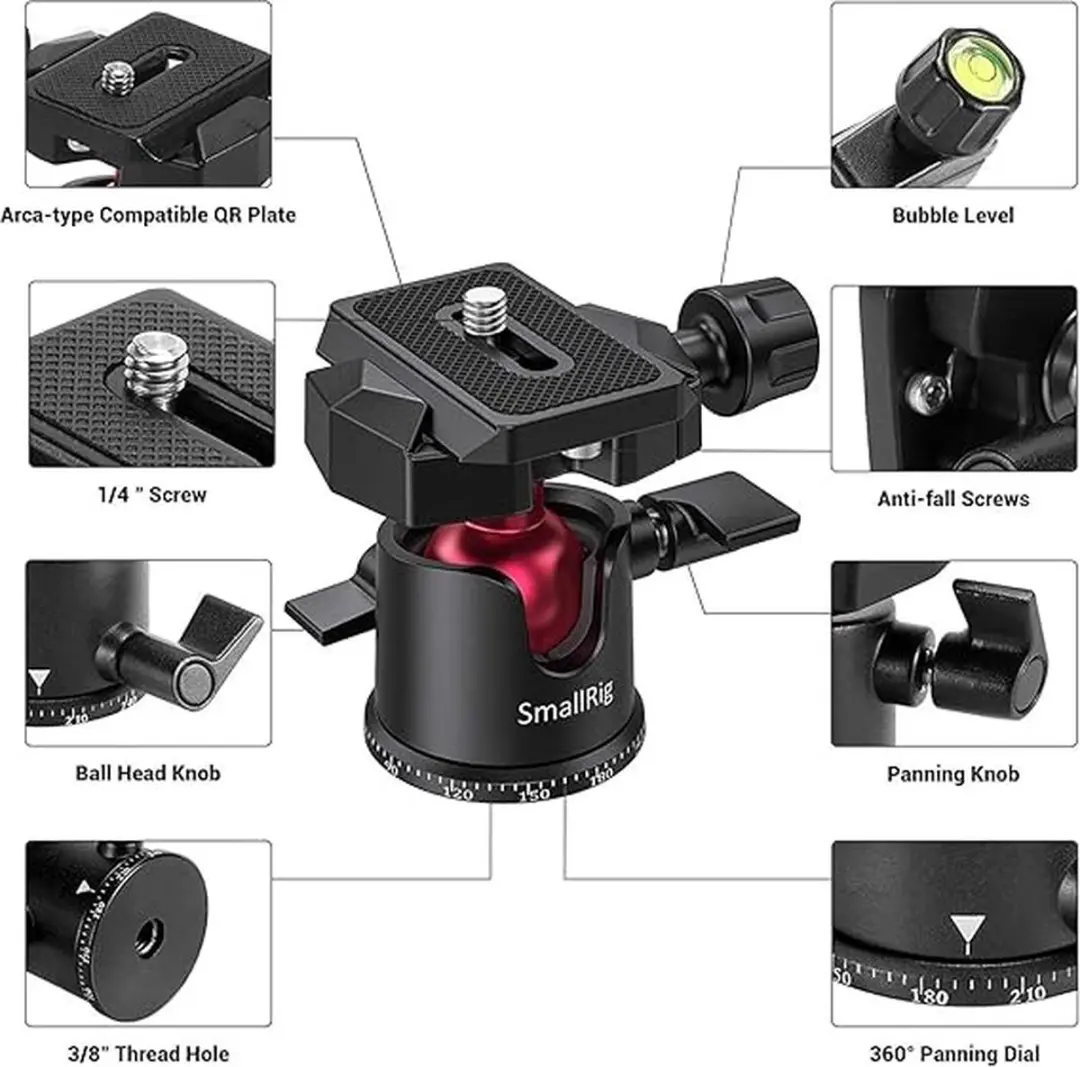 Smallrig Aluminium Smartphone Statief - Black/Red