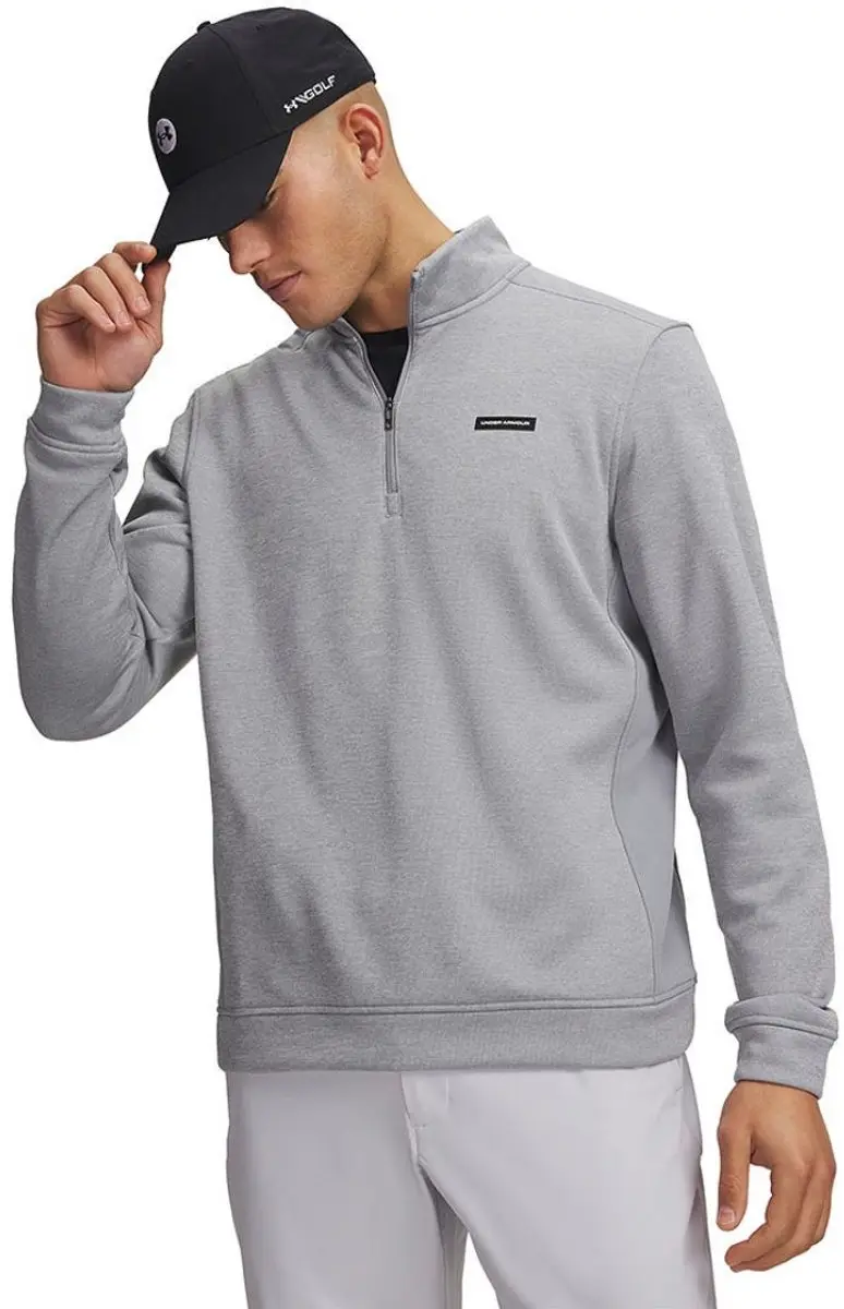 Under Armour Sweater Fleece Hybrid HZ Heren - Grijs L