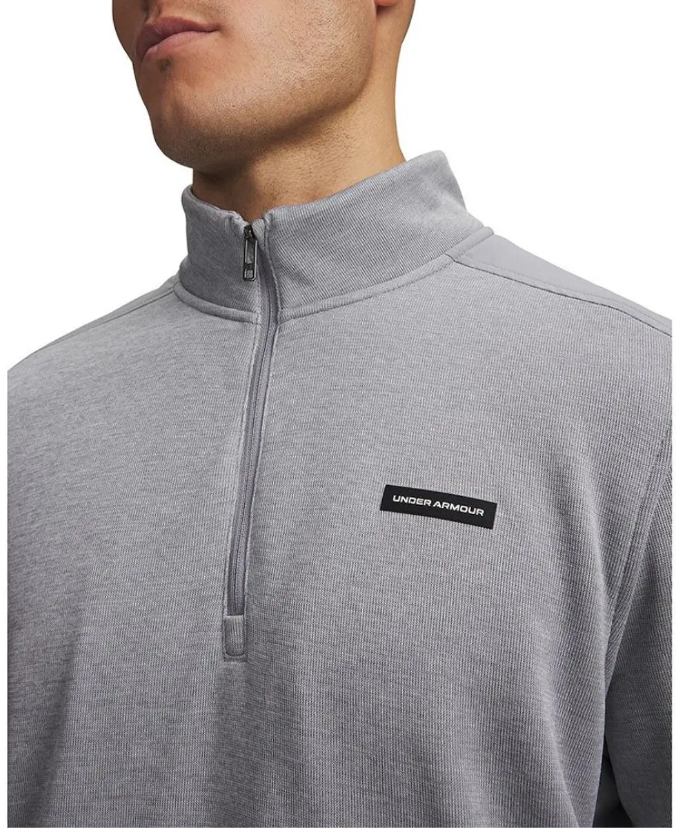 Under Armour Sweater Fleece Hybrid HZ Heren - Grijs L