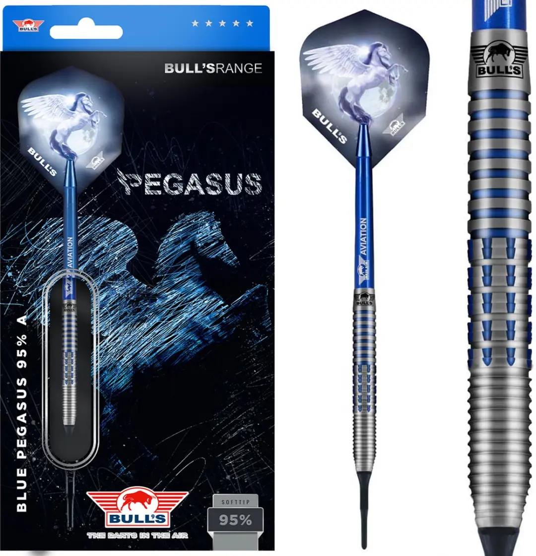 Bull's Blue Pegasus A Softtip Darts 3 Stuks - 18 gram