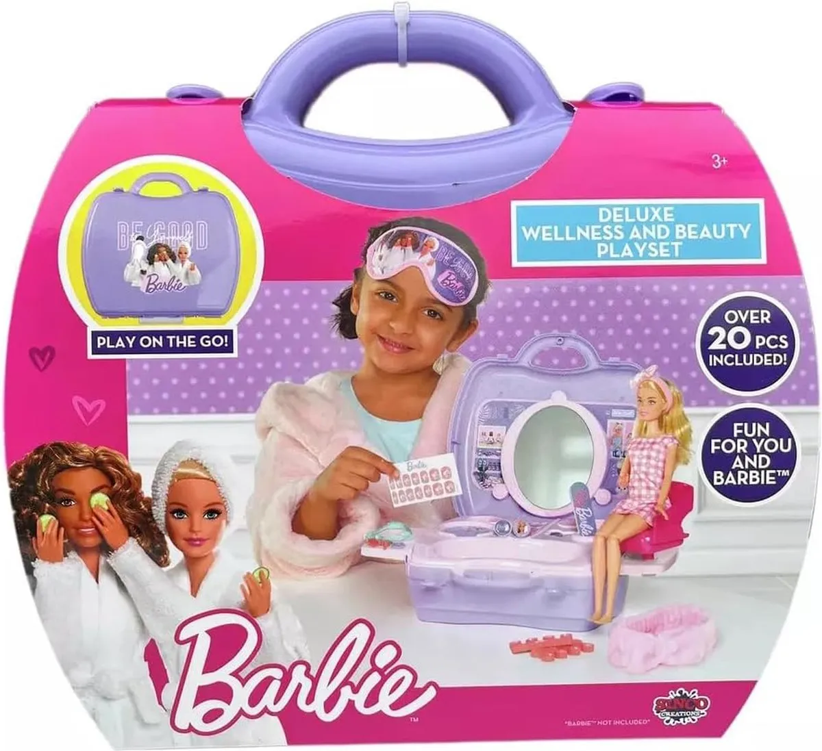 Barbie Wellness & Beauty Speelset - 20 Delig - Paars/Roze