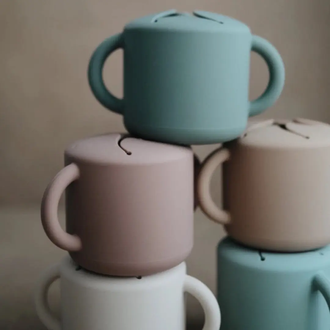 Mushie Siliconen Snack Cup - Meerkleurig