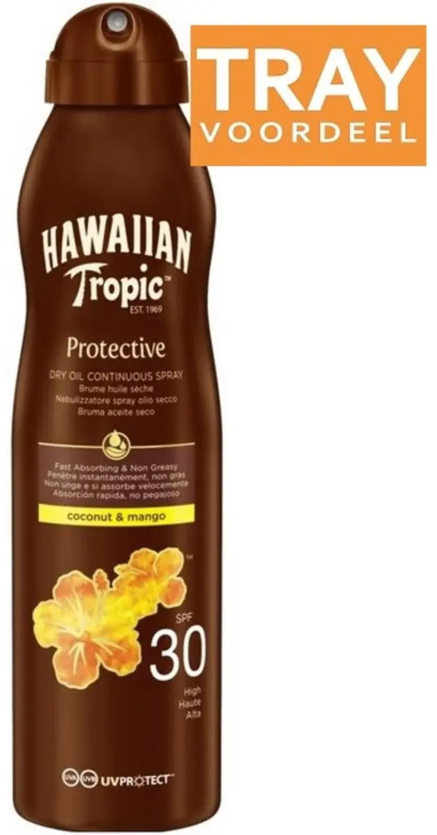 Hawaiian Tropic Protectieve Zonnebrandspray SPF 30