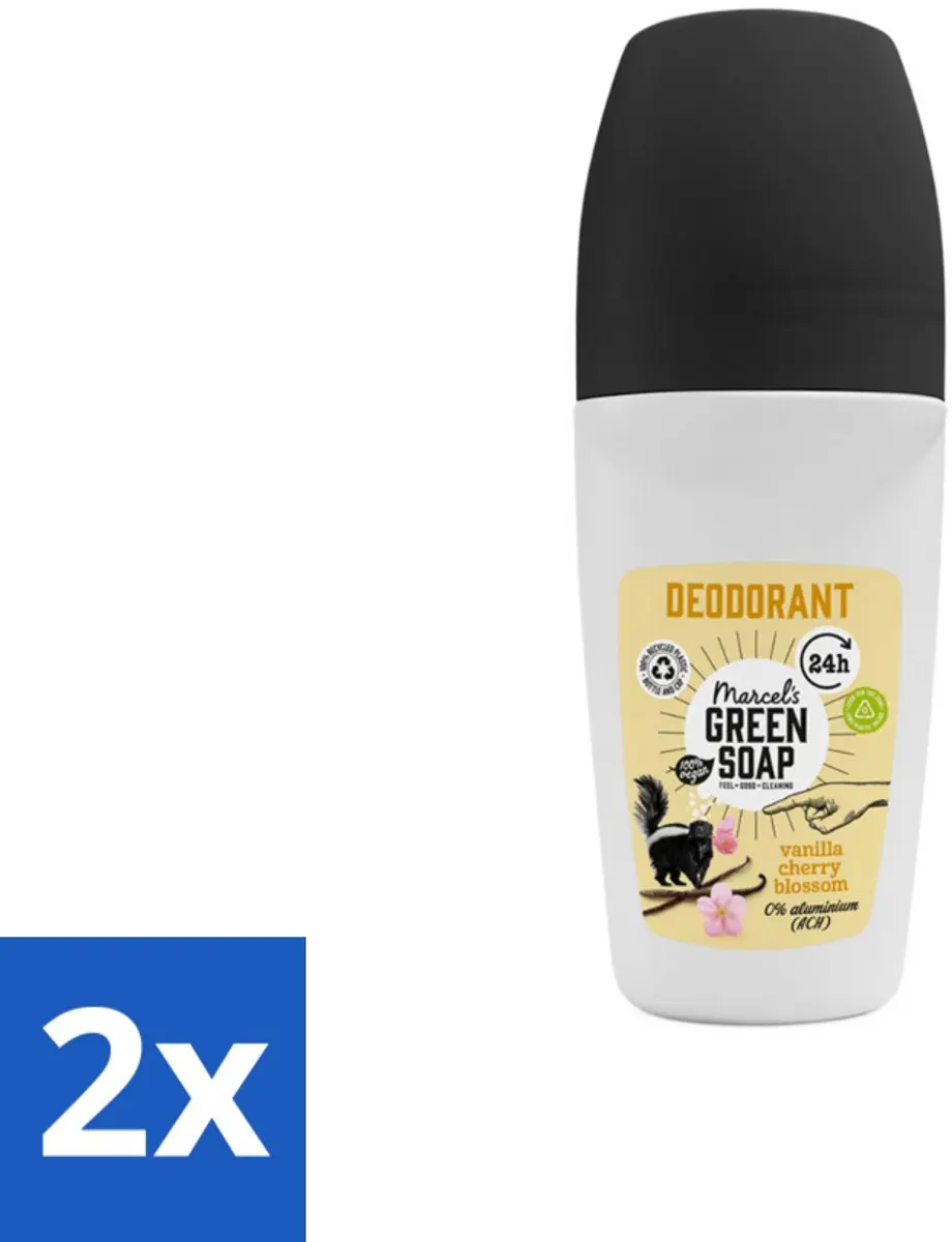 Marcel's Green Soap Deodorant Roller Vanilla & Cherryblossom 50ml
