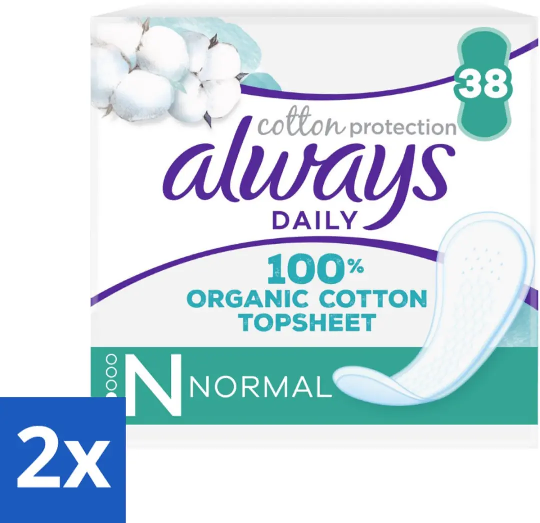 Always Inlegkruisjes Normal Cotton Protection 76 Stuks