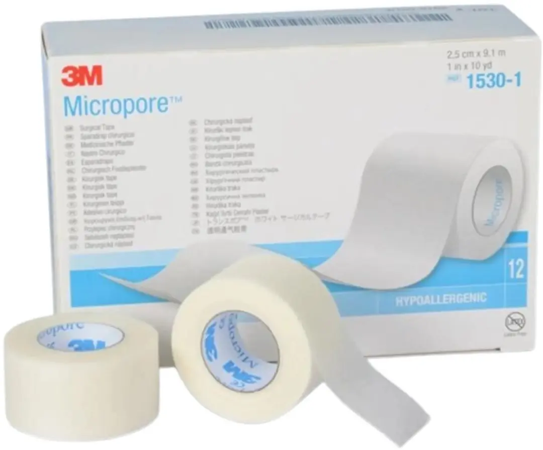 3M Micropore Hechtpleister 2,5cm x 9,1m - Wit