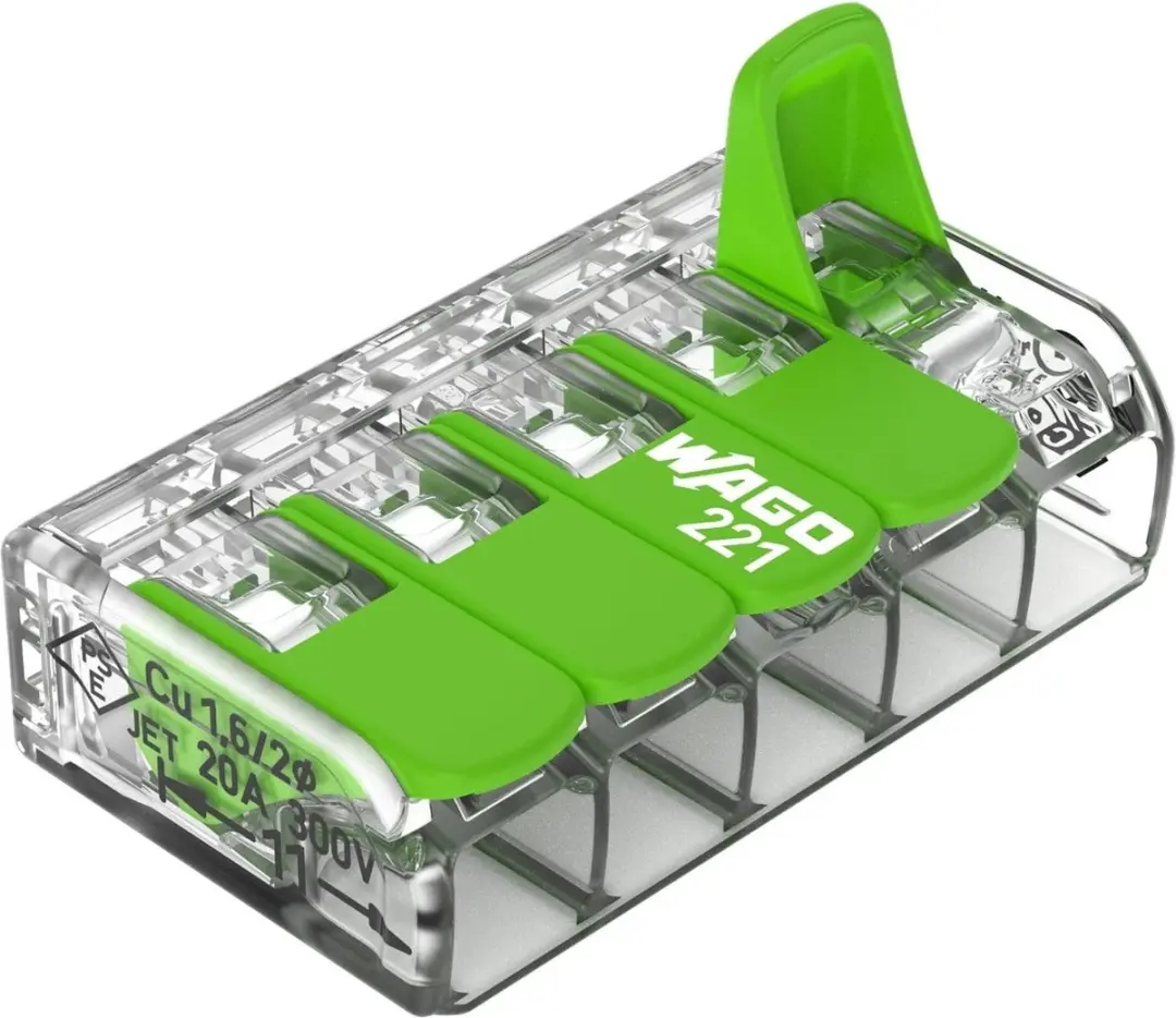 WAGO 221-425 Verbindingsklem 5-polig - 0.14-4 mm² - 25 Stuks