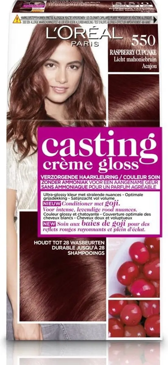 L'Oréal Paris Casting Crème Gloss 550 Licht Mahoniebruin - 3 Stuks