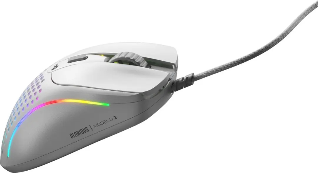 Glorious Gaming D2 GLO-MS-DV2-MW Gaming Muis - Wit - afbeelding 2 van 6