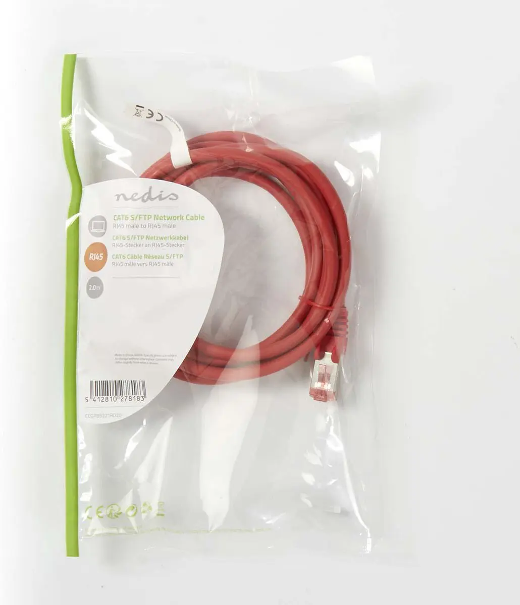 Nedis CAT6 Netwerkkabel CCGP85221RD20 - 2m - Rood
