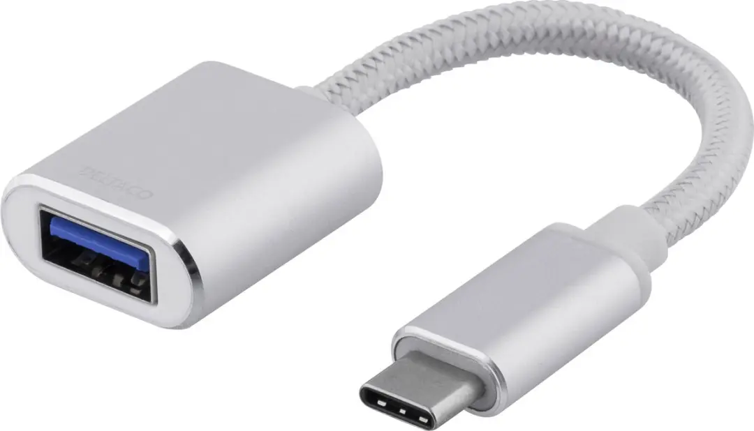 Deltaco USBC-1276 USB-C naar USB-A OTG Adapter 5Gbps