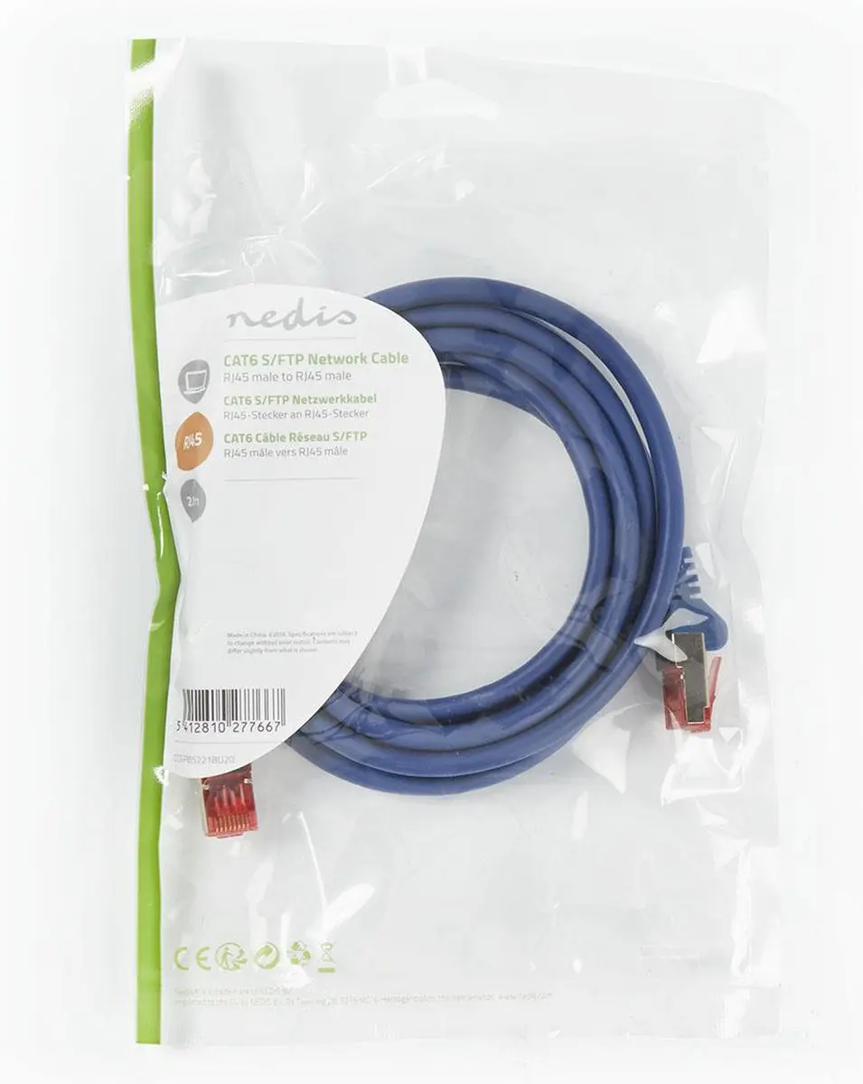 Nedis CAT6 Netwerkkabel RJ45 Male 2.00m - Blauw
