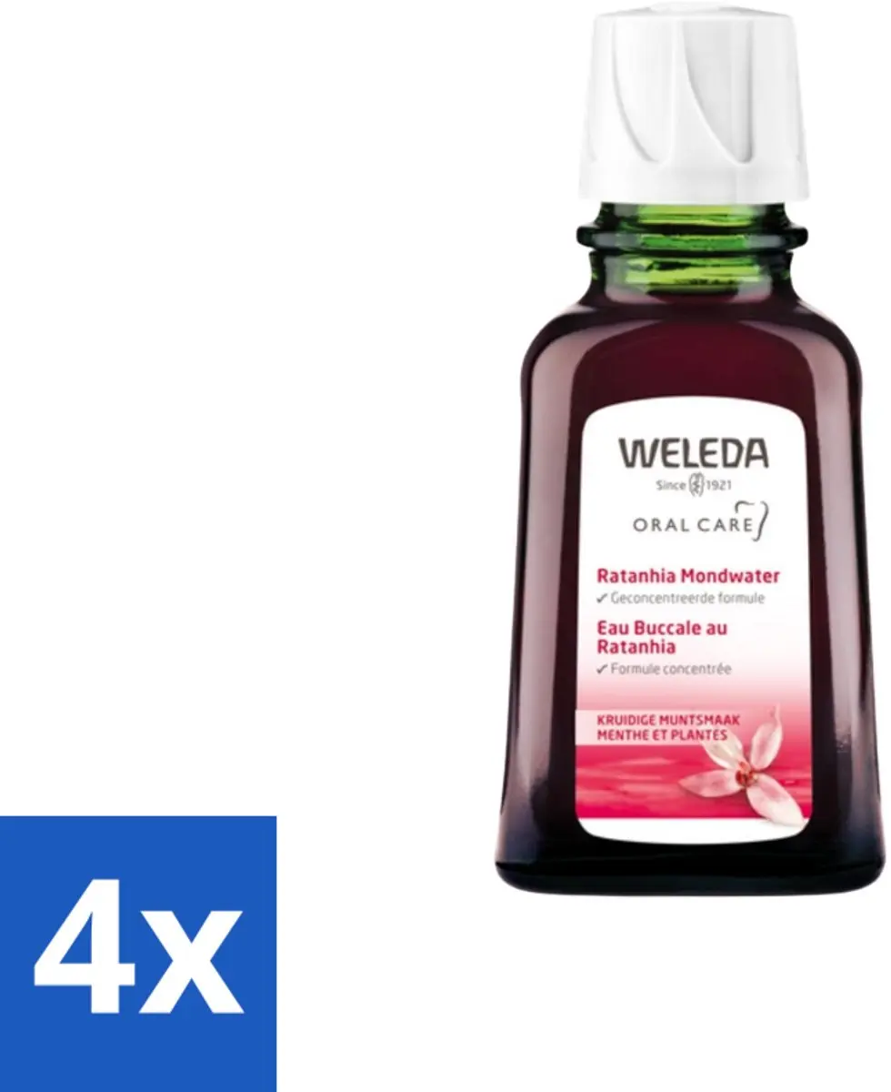 Weleda Ratanhia Mondwater Geconcentreerd 200ml - 4 Stuks