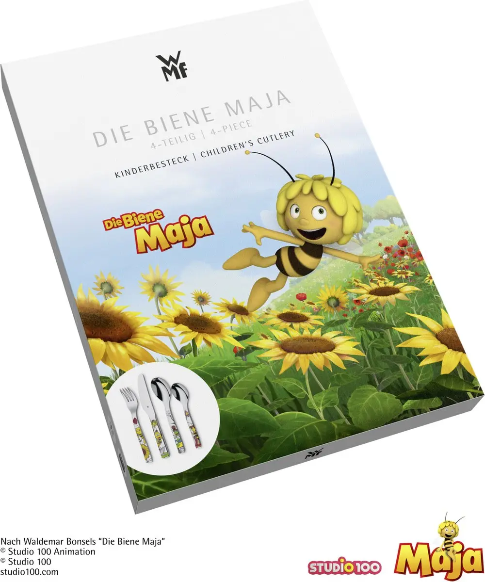 WMF Kids Maja de Bij Kinderbestekset 4-delig - RVS - Grijs