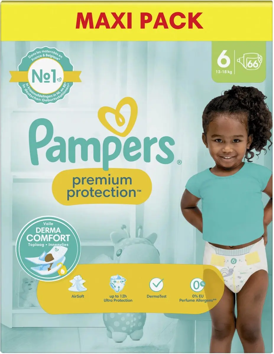 Pampers Premium Protection Maat 6 Luiers - 66 Stuks