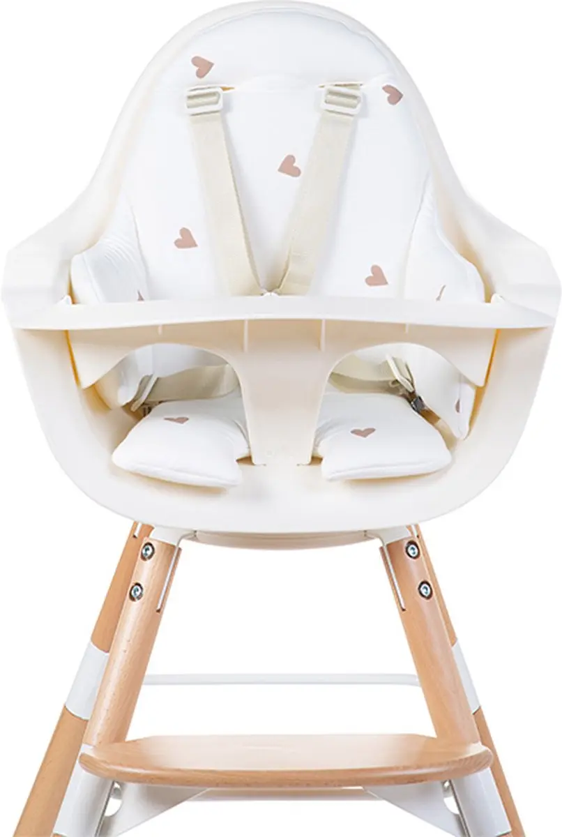 Childhome Evolu Stoelverkleiner Hearts Kussen - Wit