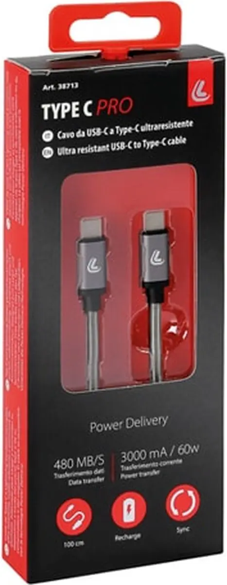 lampa USB naar Type-C Kabel - Grijs