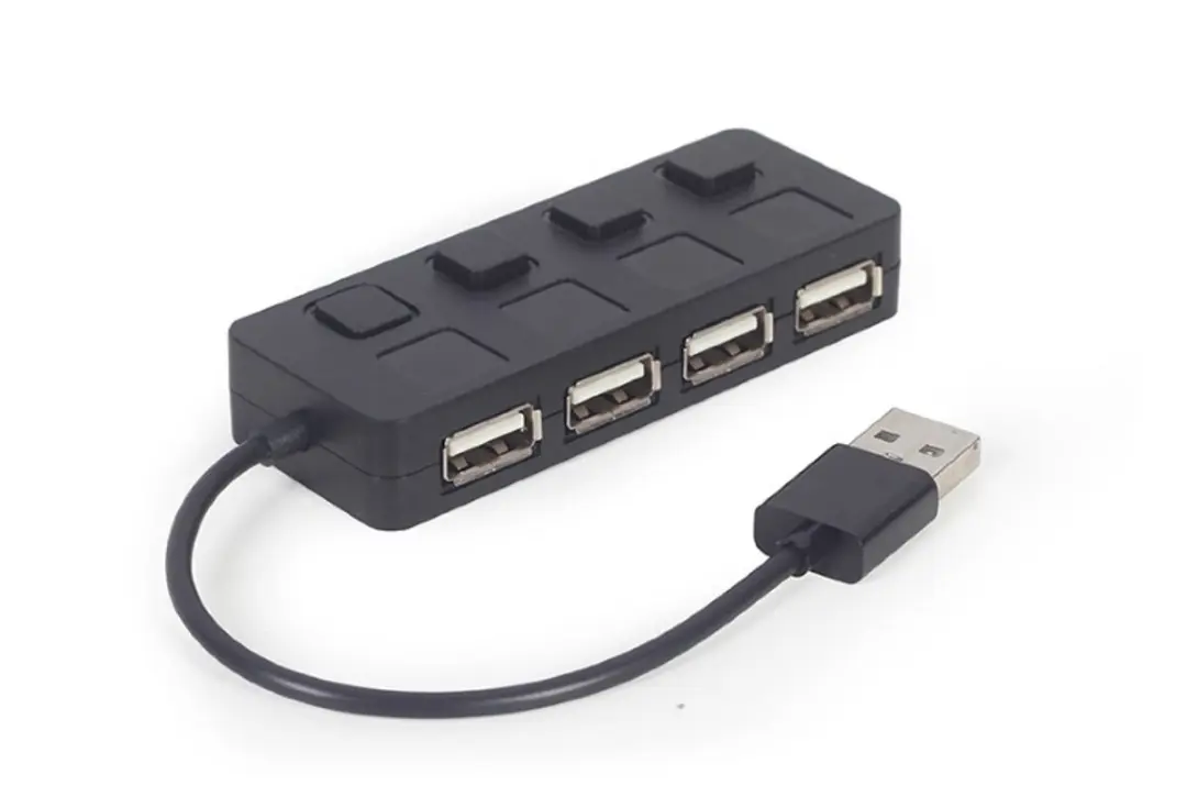 Gembird UHB-U2P4-05 USB 2.0 Hub - 4 Poorten - Zwart - afbeelding 2 van 2