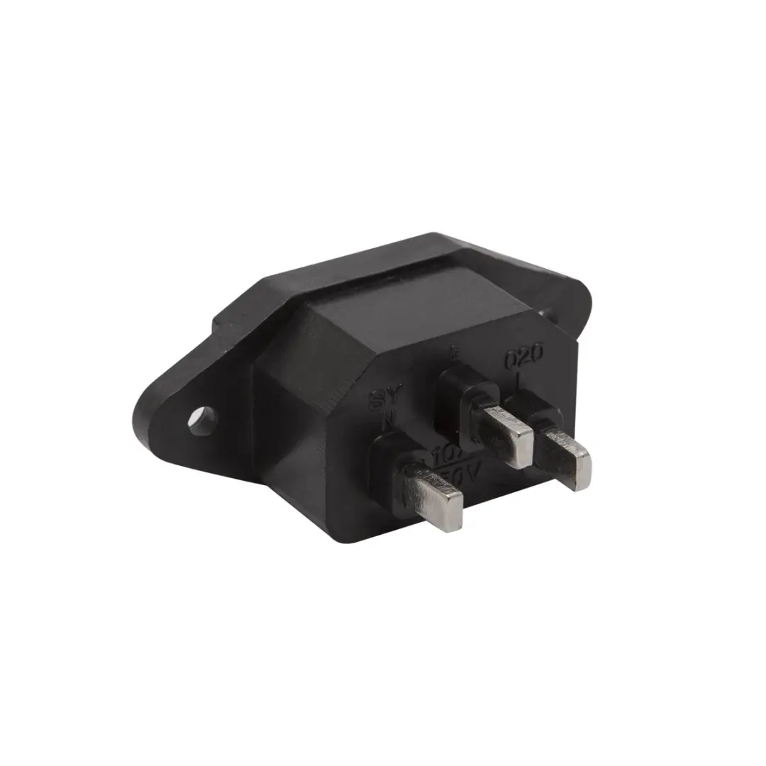 Delight IEC C14 Netstekker Male 10A 250V - Zwart