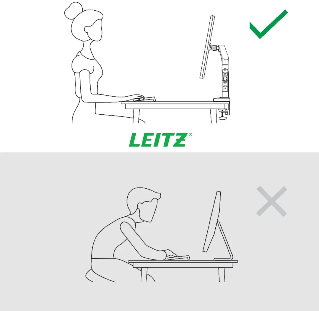 Leitz Ergo Enkele Monitorarm 64890085 - Tot 9kg - Grijs