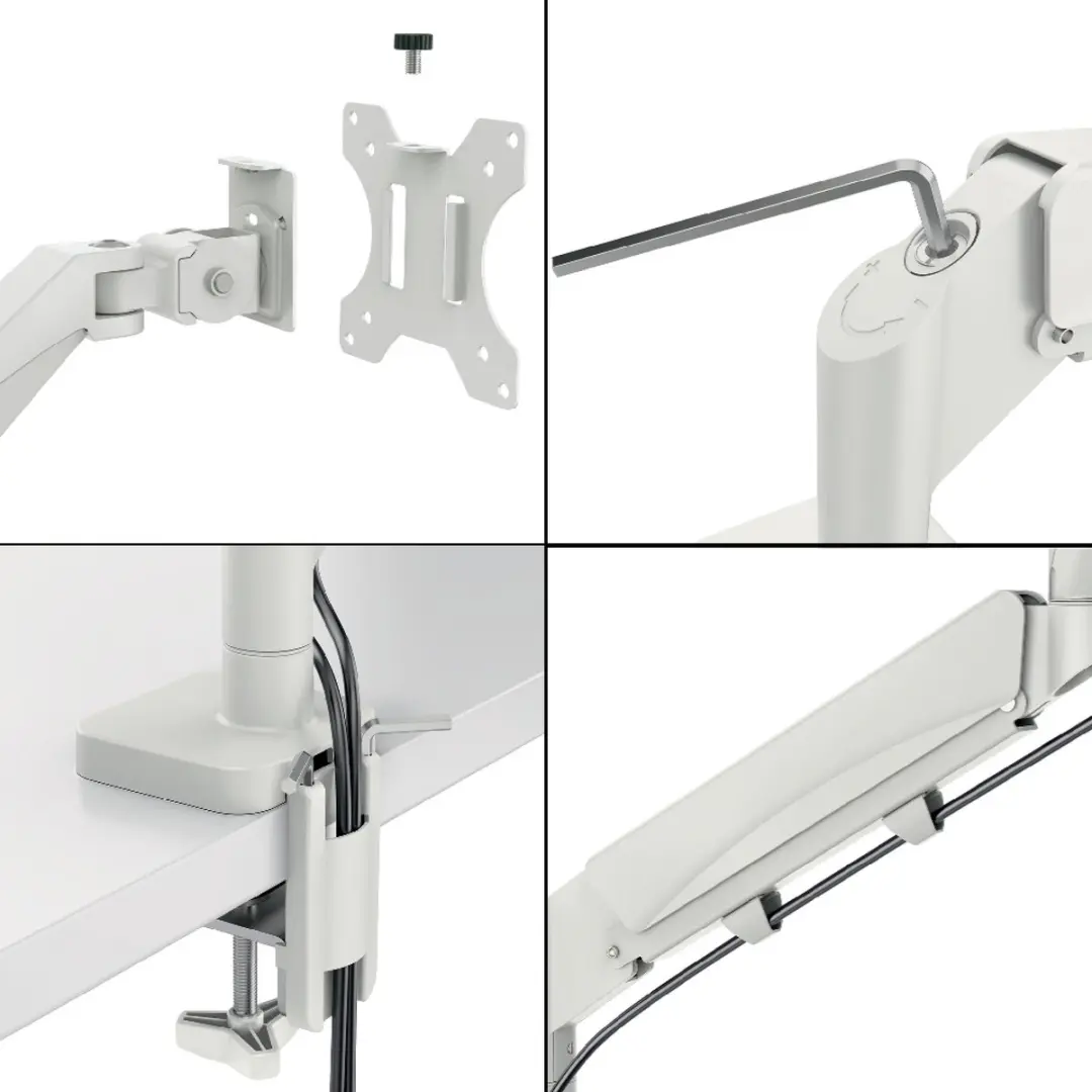 Leitz Ergo Enkele Monitorarm 64890085 - Tot 9kg - Grijs