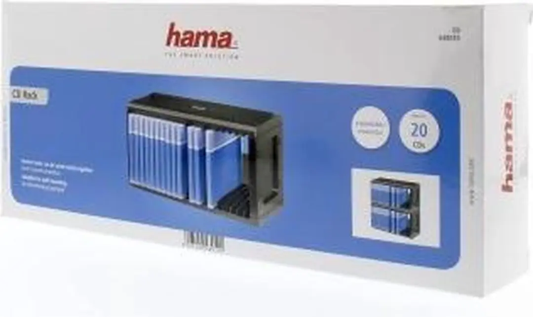 Hama CD/DVD/Blu-ray Rack 20 vakken - Zwart