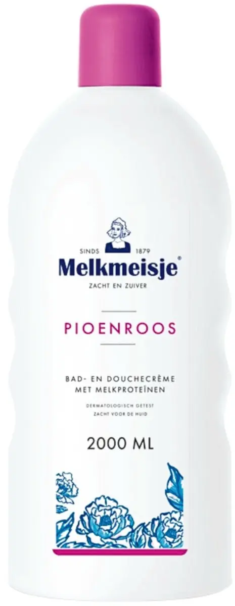 Melkmeisje Bad en Douchecrème Pioenroos 2000ml - 2 Stuks