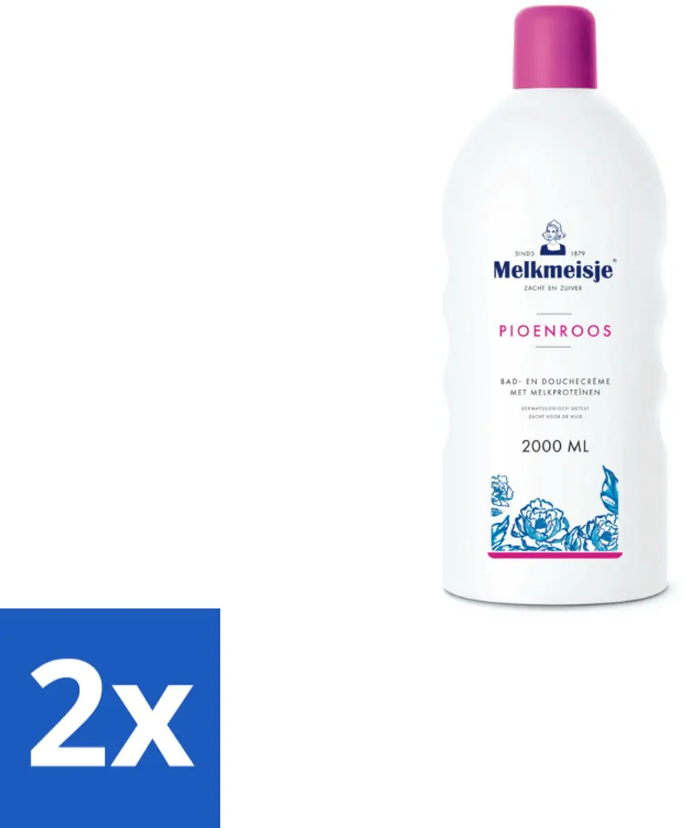 Melkmeisje Bad en Douchecrème Pioenroos 2000ml