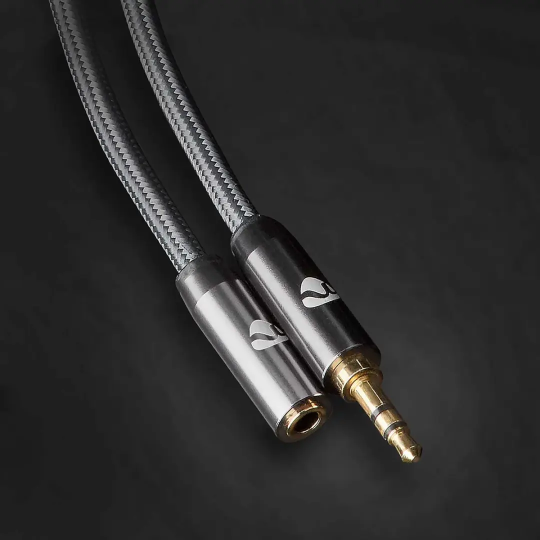 Nedis Stereo-Audiokabel 3,5mm M/F - 2m - Verguld - Grijs - afbeelding 6 van 6