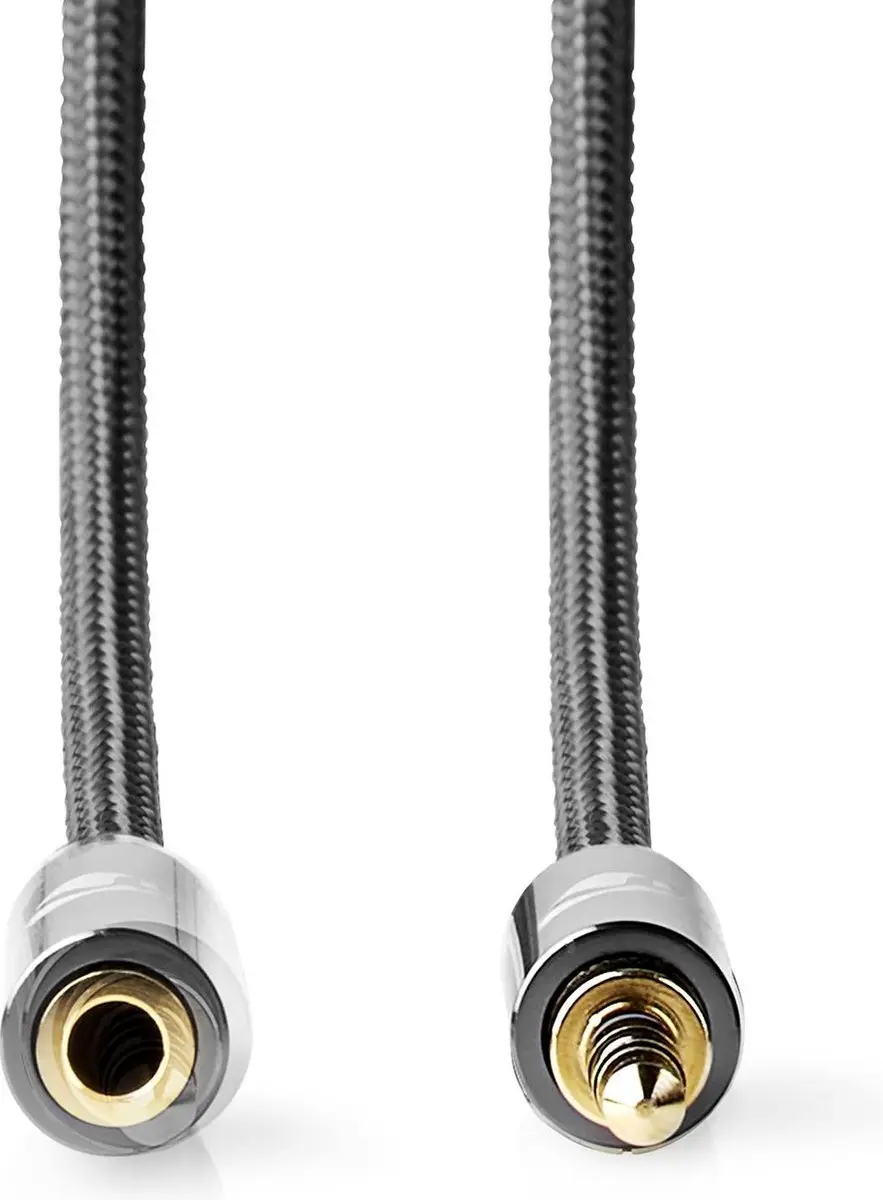 Nedis Stereo-Audiokabel 3,5mm M/F - 2m - Verguld - Grijs