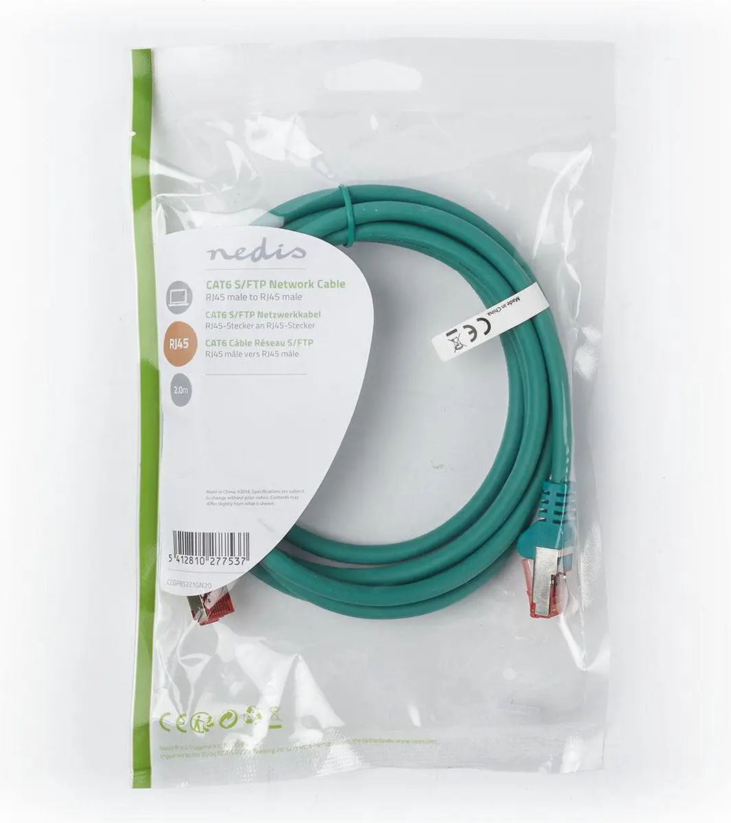 Nedis CAT6 Netwerkkabel RJ45 Male 2.00m - Groen