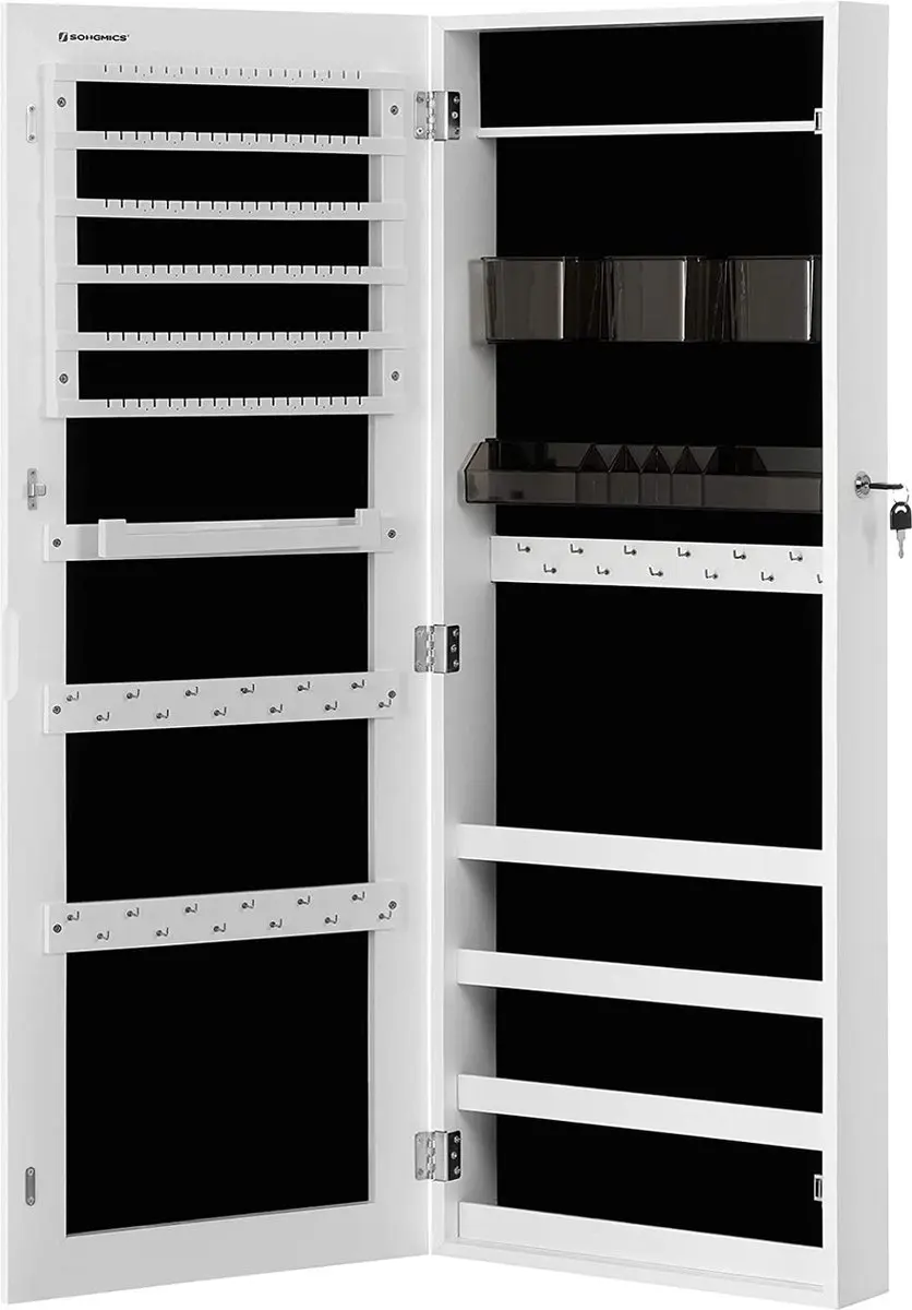 Songmics JJC001W01 Sieradenkast Wandmontage
