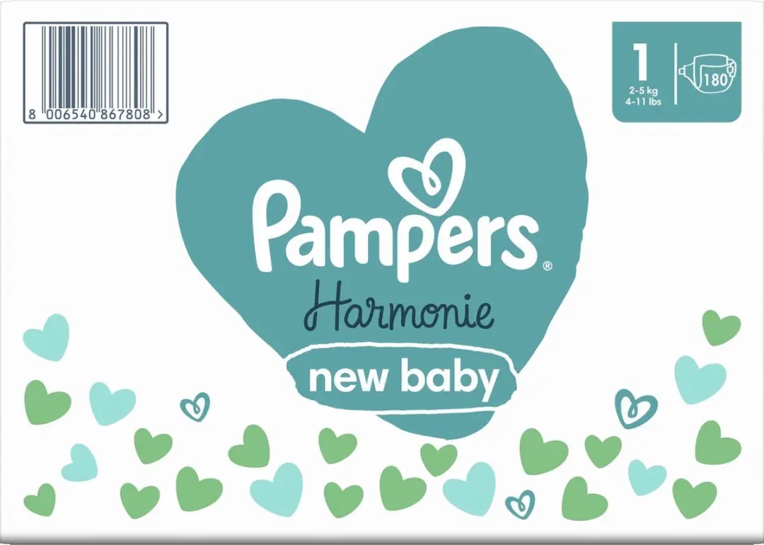 Pampers Harmonie Maat 1 Luier - 105 Stuks