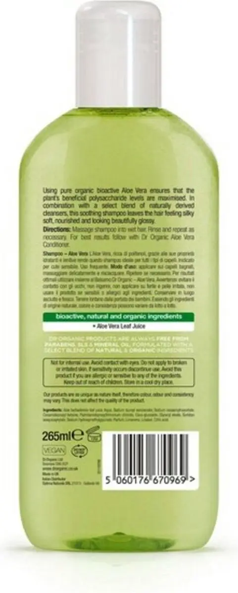 Dr. Organic Aloe Vera Shampoo 265ml