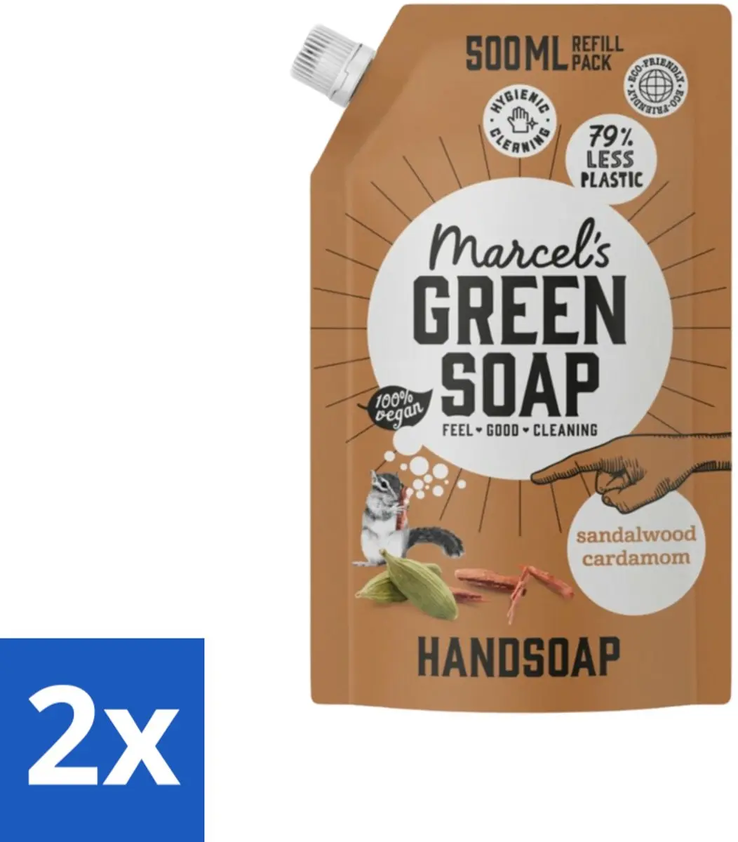 Marcel's Green Soap Allesreiniger Navulling Sandelhout & Kardemom 500ml