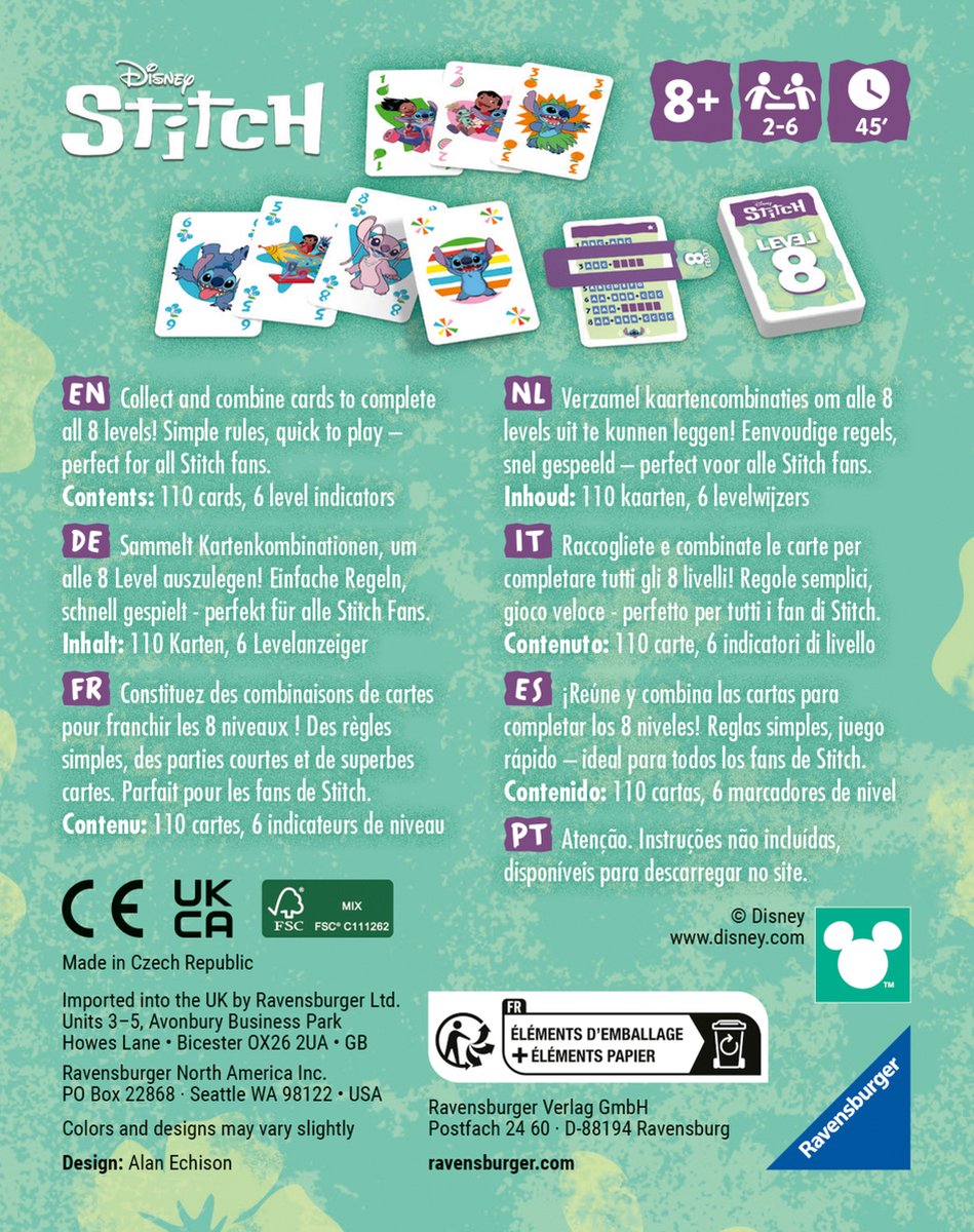 Ravensburger - Level 8 Stitch - Kaartspel - 2-6 Spelers
