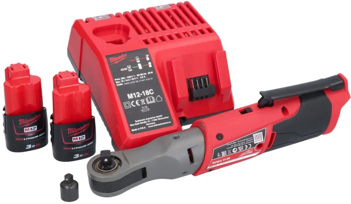 Milwaukee M12 FIR38-302 Accu-ratel 75Nm - 2x 3,0Ah + Oplader - afbeelding 4 van 5