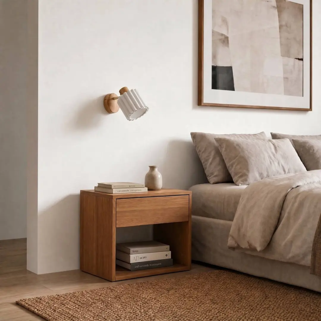 Lindby Wandlamp Licht Hout Beige - 1 Lichtpunt E14