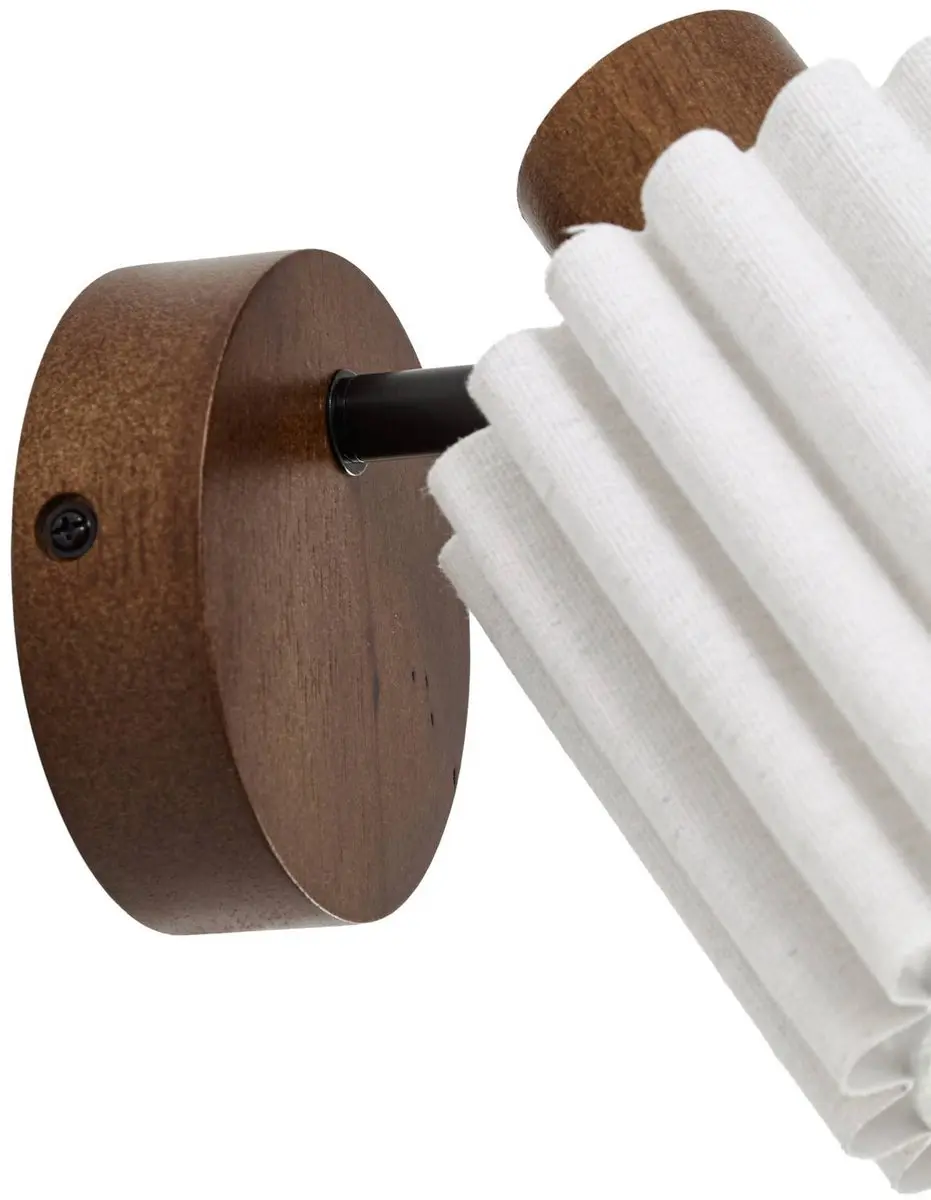 Lindby Wandlamp Donker Hout Beige - 1 Lichtpunt E14