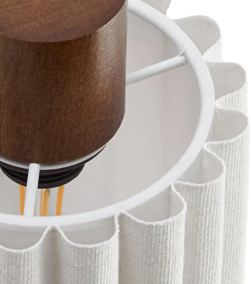 Lindby Wandlamp Donker Hout Beige - 1 Lichtpunt E14